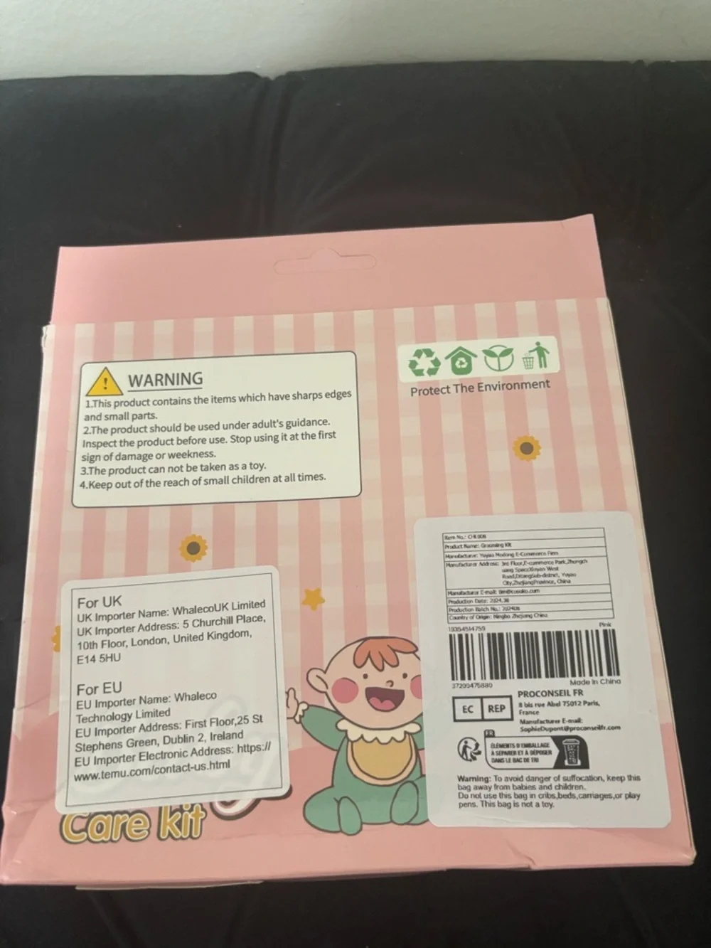 Baby Care Kit - Pink Baby Grooming Set